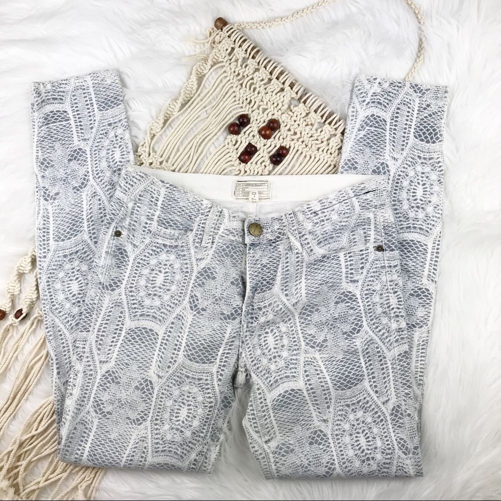 Current Elliott the ankle skinny in crochet boho